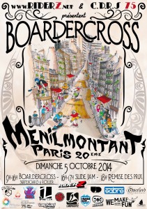 Affiche Boardercross Menilmontant Riderz 2014