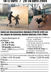 Stages de skateboard à Boutroux en avril