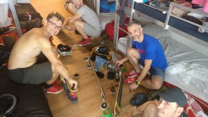 Préparation matériel LDP skateboard pour 24h de course