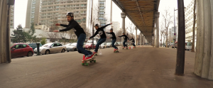 Slalom skateboard Paris Chevaleret