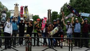 Randonnée skateboard a Paris Riderz